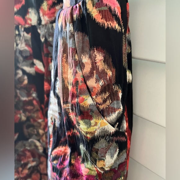 ANTHROPOLOGIE Leifsdottir “Adelita” Brocade Floral Metallic Dress, Size 6 - Picture 9 of 15